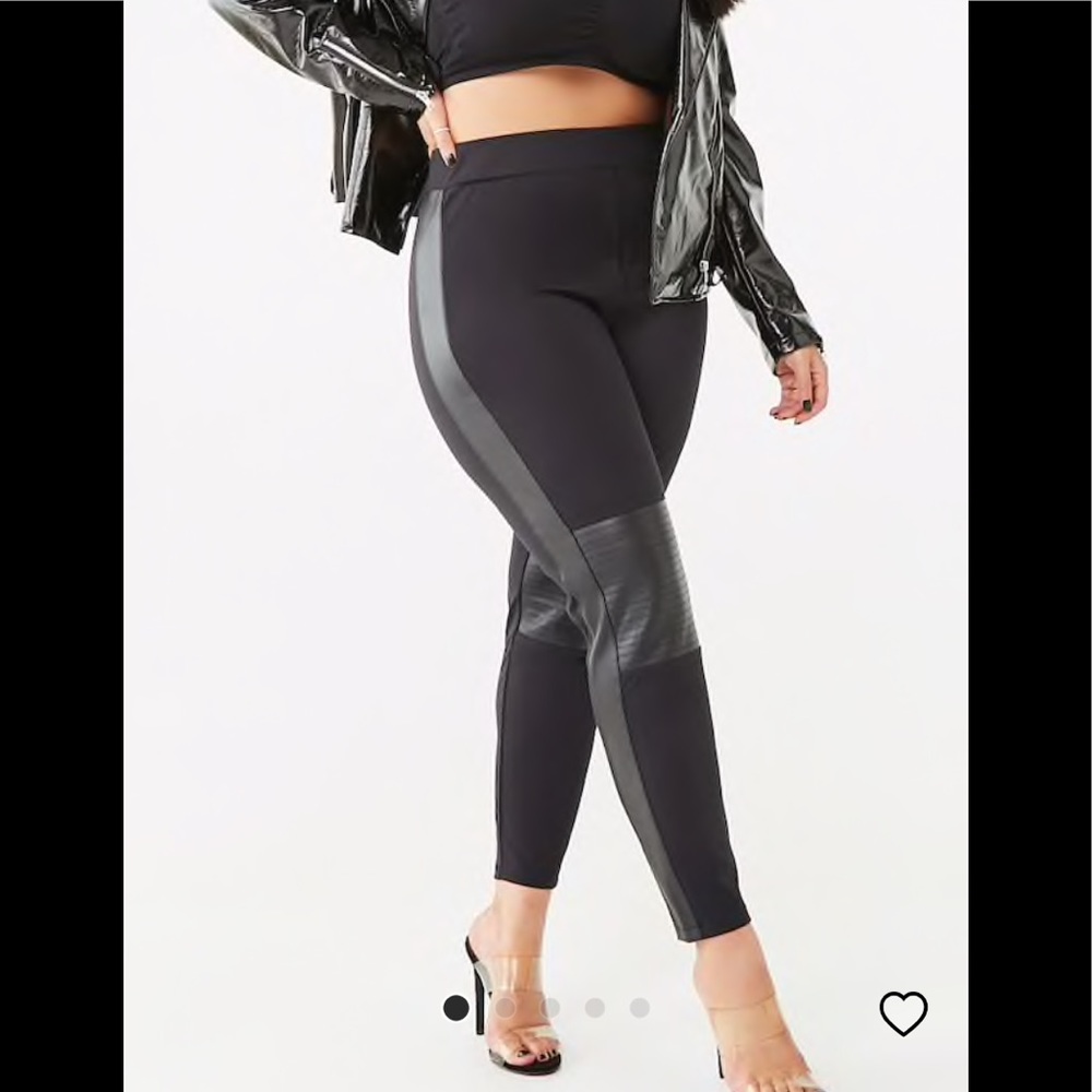 Forever 21 Black High Rose leggings